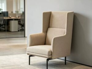 High-Back Privacy Lounge Chair | Modern Single Office Focus Seating
