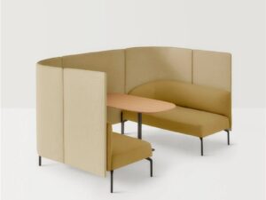 High-Enclosure Collaboration Booth Sofa | Modern Semi-Enclosed Meeting Seating