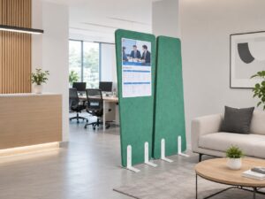 Modern Freestanding Office Privacy Screen | Acoustic Room Divider