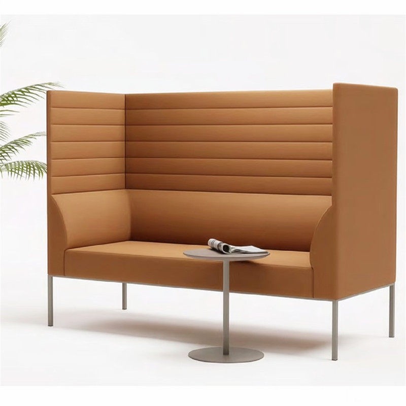 High-Back 2-Seater Privacy Sofa | Modern Segmented Office Lounge Seating