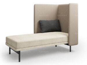 High-Back Semi-Enclosed Chaise Lounge | Modern Single Relaxation Sofa