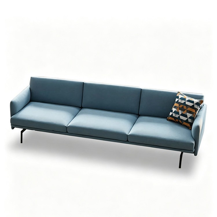 Modern 3-Seater Leather Sofa | Contemporary Business Reception Sofa - Image 2