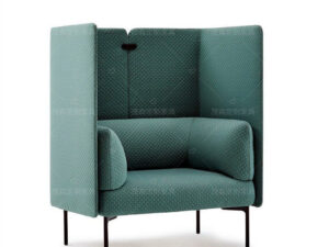 Modular High-Back Lounge Sofa | Modern Semi-Enclosed Public Space Seating