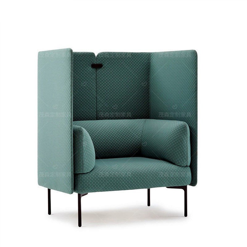 Modular High-Back Lounge Sofa | Modern Semi-Enclosed Public Space Seating