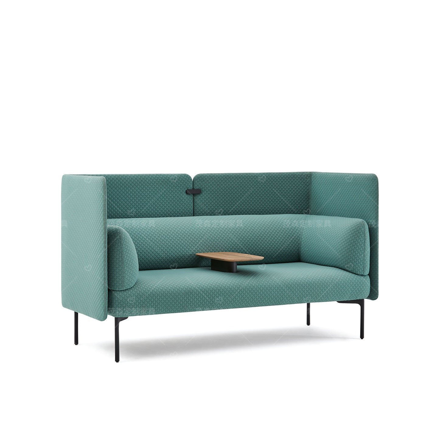 Modular High-Back Lounge Sofa | Modern Semi-Enclosed Public Space Seating - Image 2