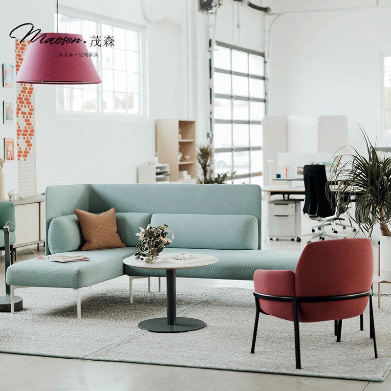 Modular High-Back Lounge Sofa | Modern Semi-Enclosed Public Space Seating - Image 3