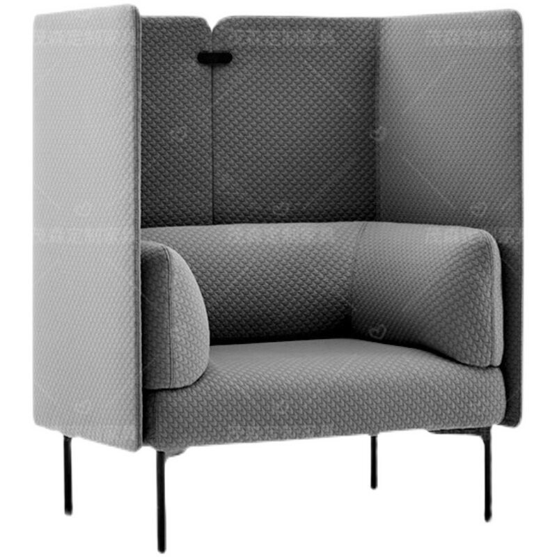 Modular High-Back Lounge Sofa | Modern Semi-Enclosed Public Space Seating - Image 5