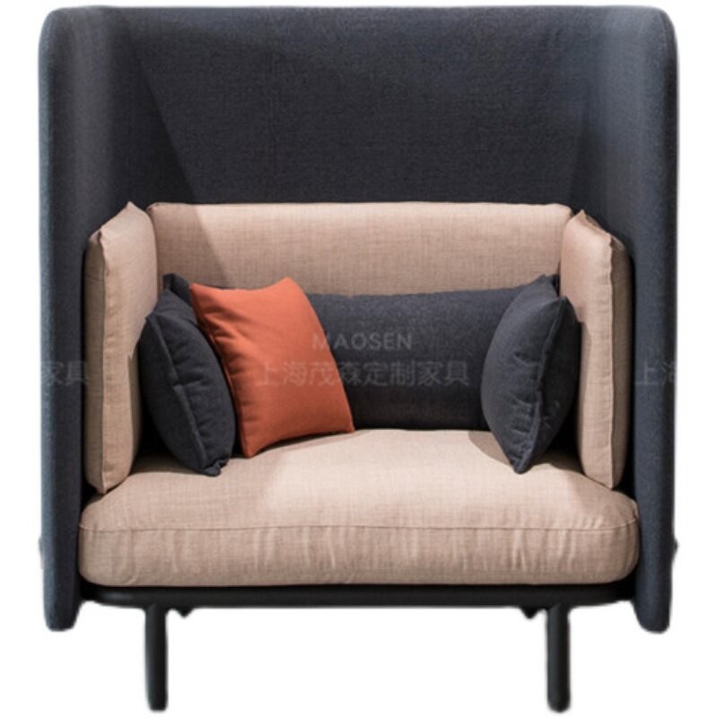 High-Back 2-Seater Privacy Sofa | Modern Enclosed Office Lounge Sofa - Image 5