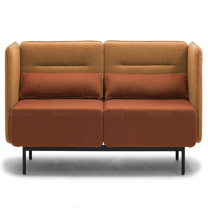 High-Back 2-Seater Privacy Sofa | Modern Semi-Enclosed Office Lounge Sofa - Image 5
