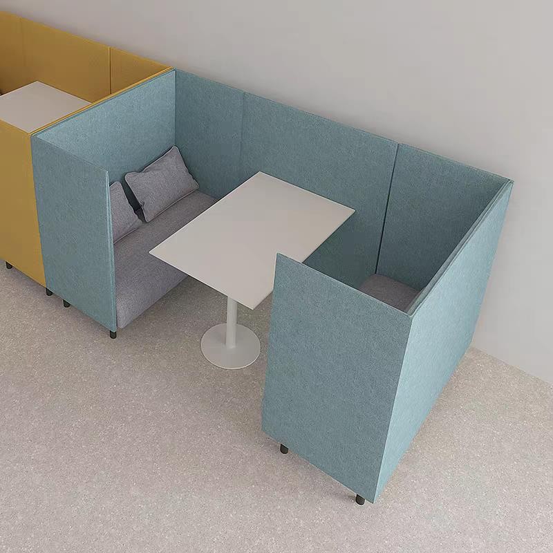 High-Enclosure Work Booth Sofa | Modern Semi-Enclosed Office Lounge Pod - Image 4