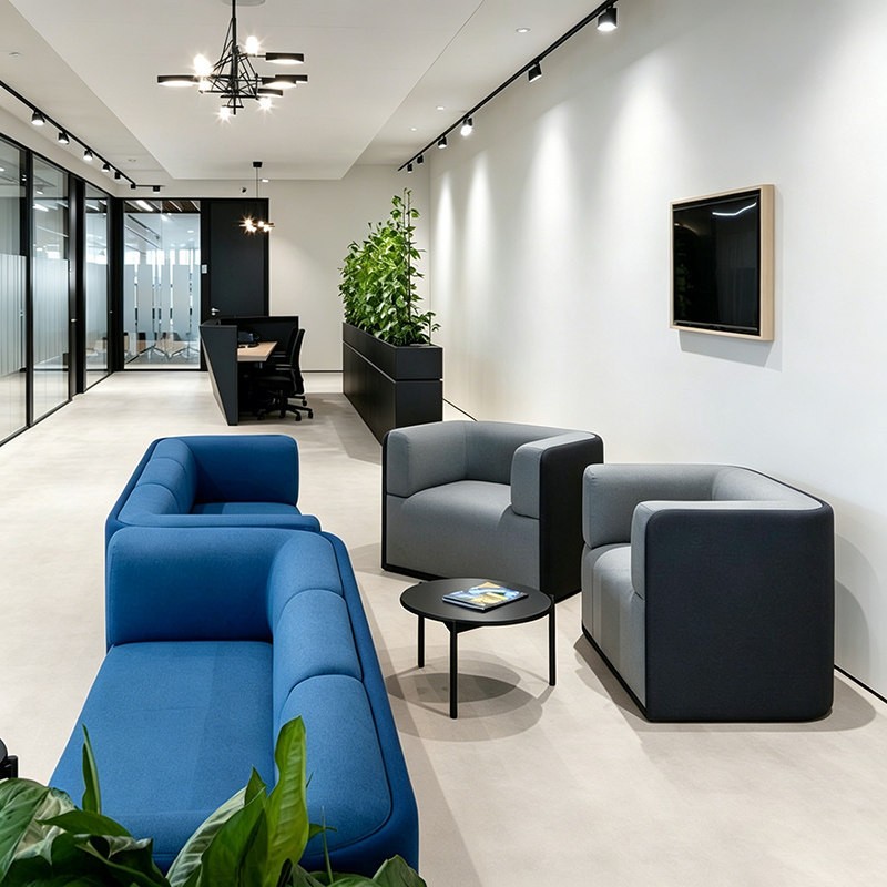 Modern Enclosed Lounge Sofa Set | Commercial Reception Seating