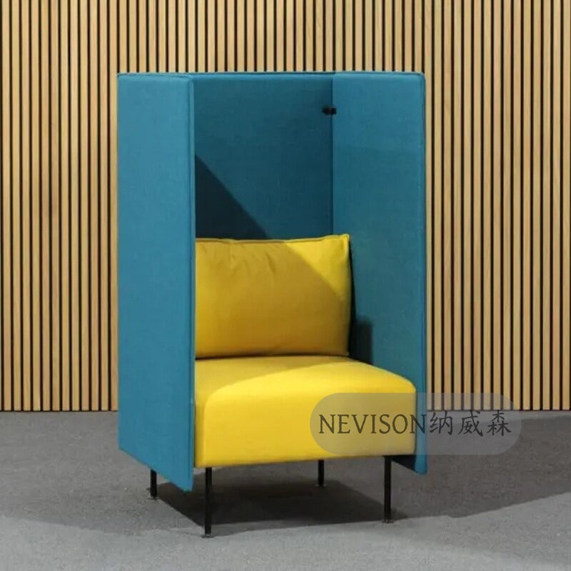 High Back Privacy Booth Sofa | Modern 2-Seater Lounge Sofa for Office & Public Spaces - Image 3