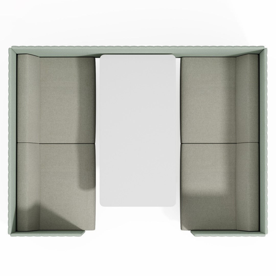 High-Enclosure Office Booth Sofa | Modern Semi-Enclosed Meeting Booth - Image 2