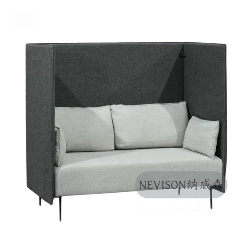 High Back Privacy Booth Sofa | Modern 2-Seater Lounge Sofa for Office & Public Spaces - Image 5