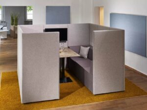 High-Back Privacy Meeting Booth | Semi-Enclosed Office Collaboration Sofa