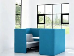 High-Back Meeting Booth Sofa | Semi-Private Office Pod