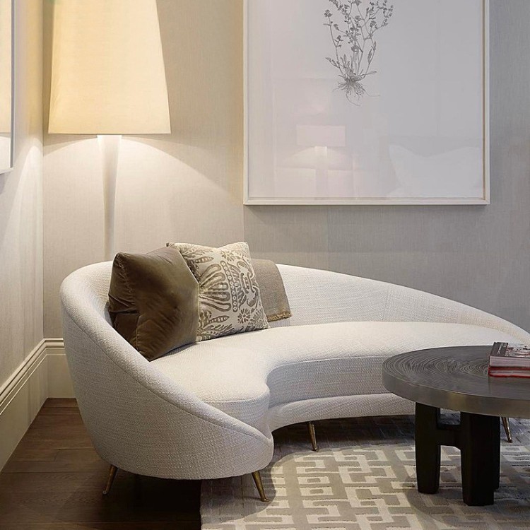Curved Sculptural Lounge Sofa | Modern Multi-Seater Public Space Sofa - Image 3