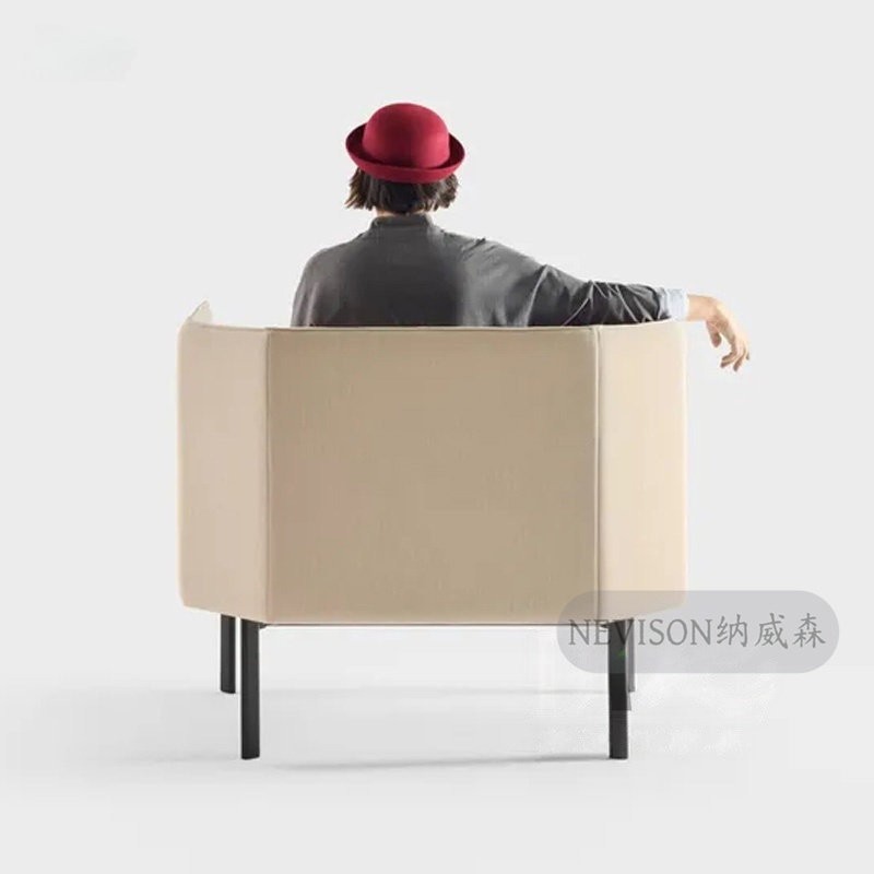 High Back 2-Seater Privacy Sofa | Modern Semi-Enclosed Office Lounge Sofa - Image 5