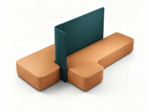 Modular Lounge Sofa with High Privacy Screen | Modern Office Seating
