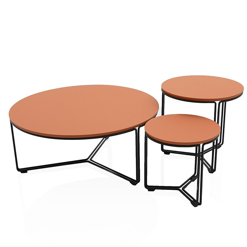 Modern Round Nesting Coffee Table Set | Multi-Height Side Tables