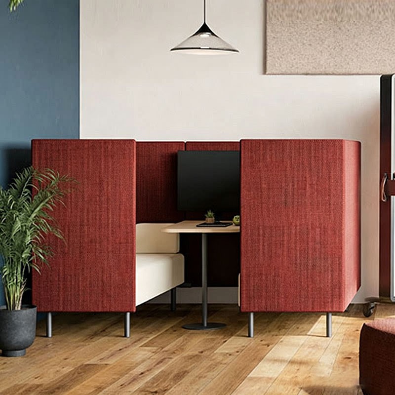 Modern High Back Office Booth Sofa - Image 2