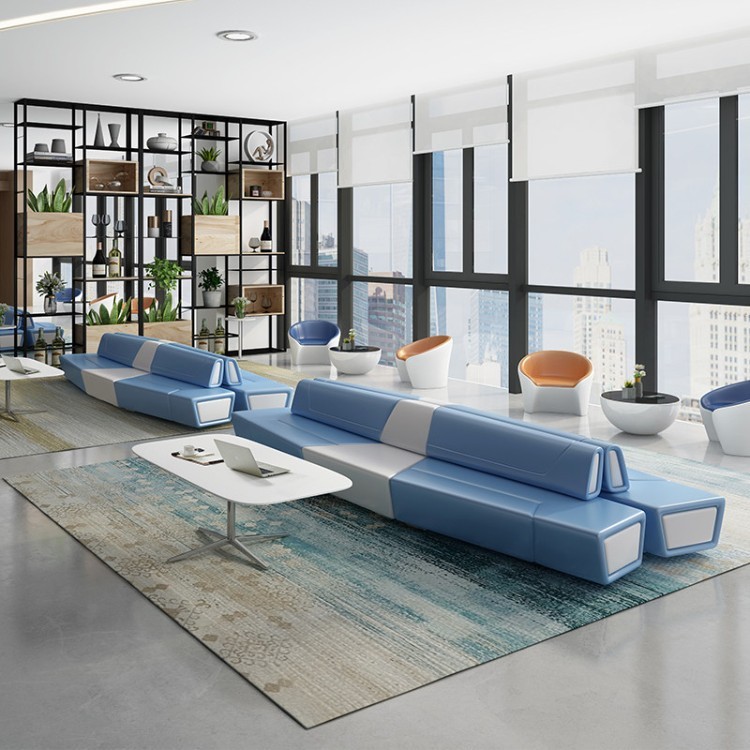 Modular Double-Sided Public Sofa | Modern Geometric Multi-User Seating - Image 3