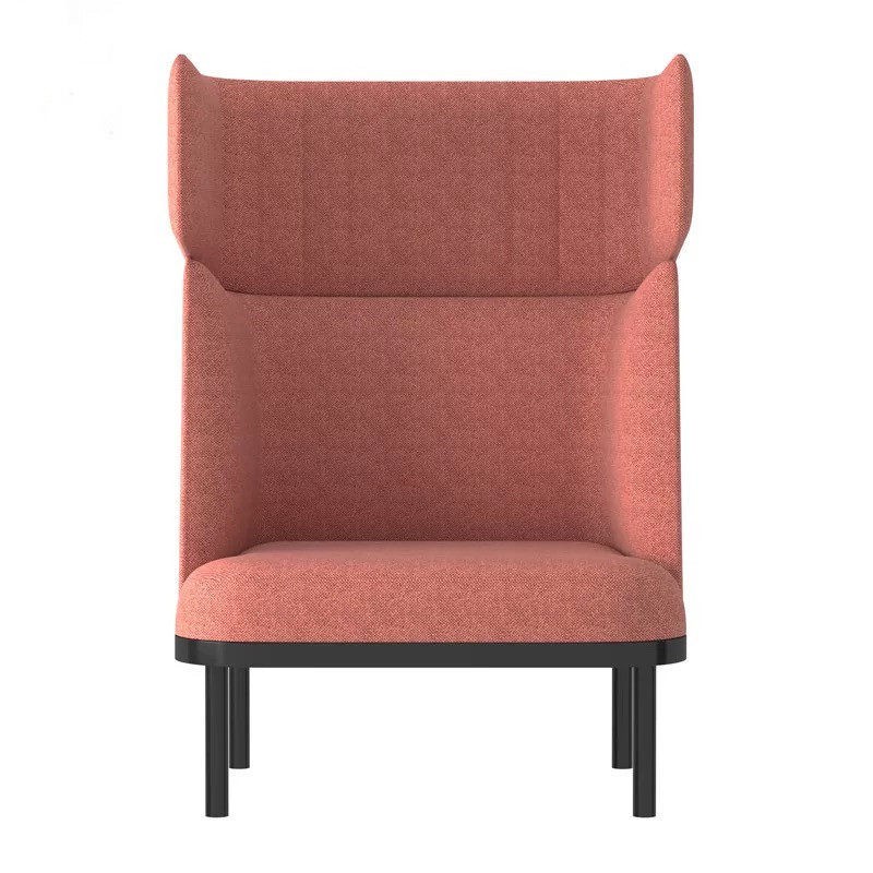 High-Back Privacy Lounge Chair | Modern Office Wingback Seating - Image 5