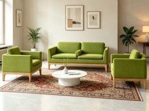Modern Wood Frame Reception Sofa | 1-Seater & 2-Seater Office Lounge Collection