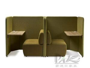 Double-Sided High-Back Privacy Work Sofa | Back-to-Back Office Focus Booth