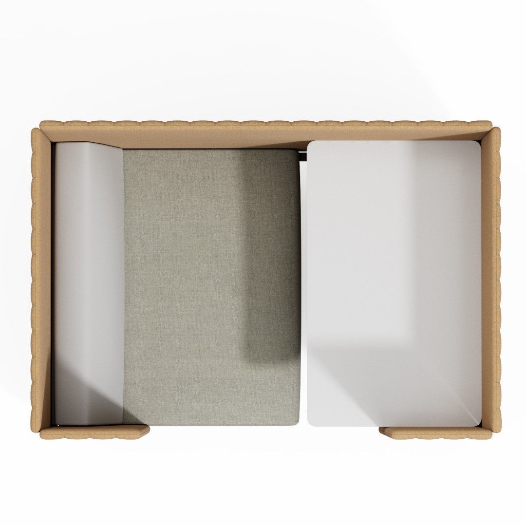High-Enclosure Office Booth Sofa | Modern Semi-Enclosed Meeting Booth - Image 4