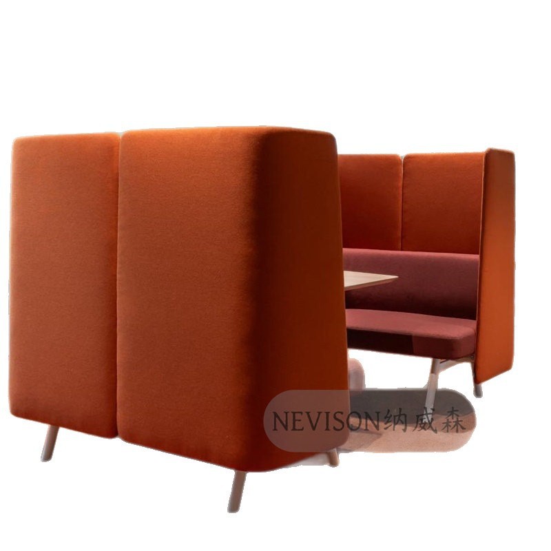 High Back Privacy Lounge Chair | Semi-Enclosed Office Sofa Chair - Image 5