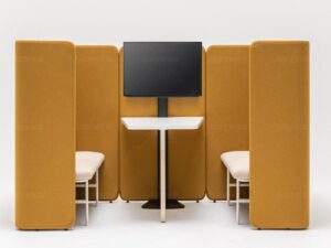 High-Enclosure Media Meeting Booth | Face-to-Face Office Collaboration Seating