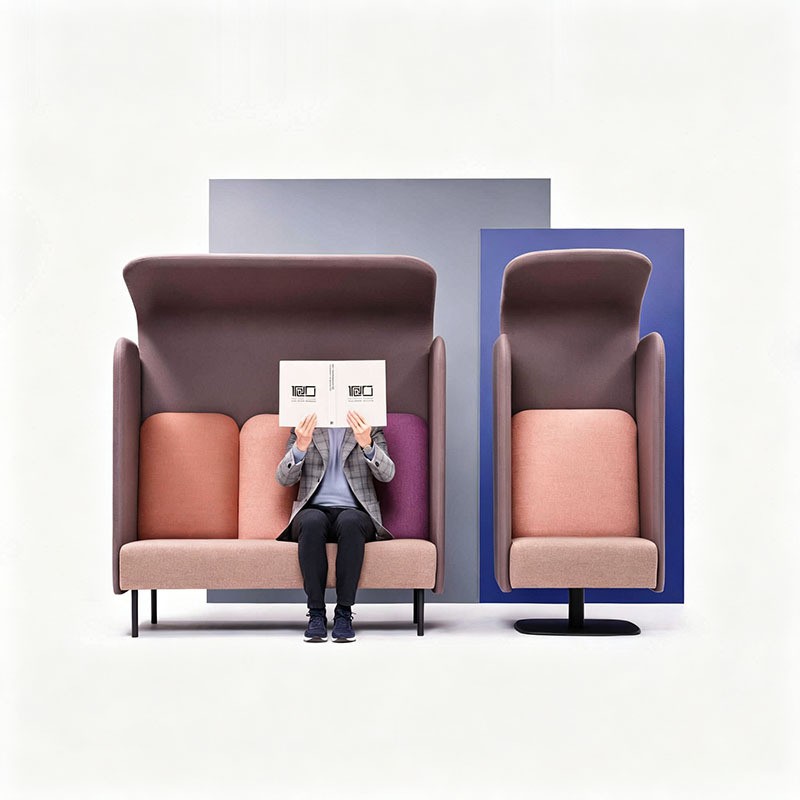 High-Back Privacy Lounge Sofa | Single & Double Seater Booth Seating