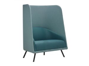 High Back Privacy Lounge Chair | Modern Semi-Enclosed Office Sofa Chair