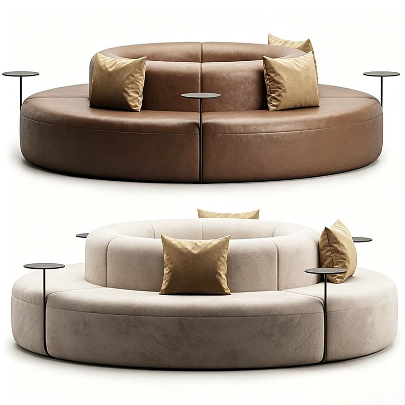 Circular Modular Lounge Sofa | 360° Island Seating - Image 2
