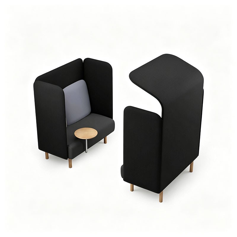 High-Back Privacy Lounge Sofa | Single & Double Seater Booth Seating - Image 2
