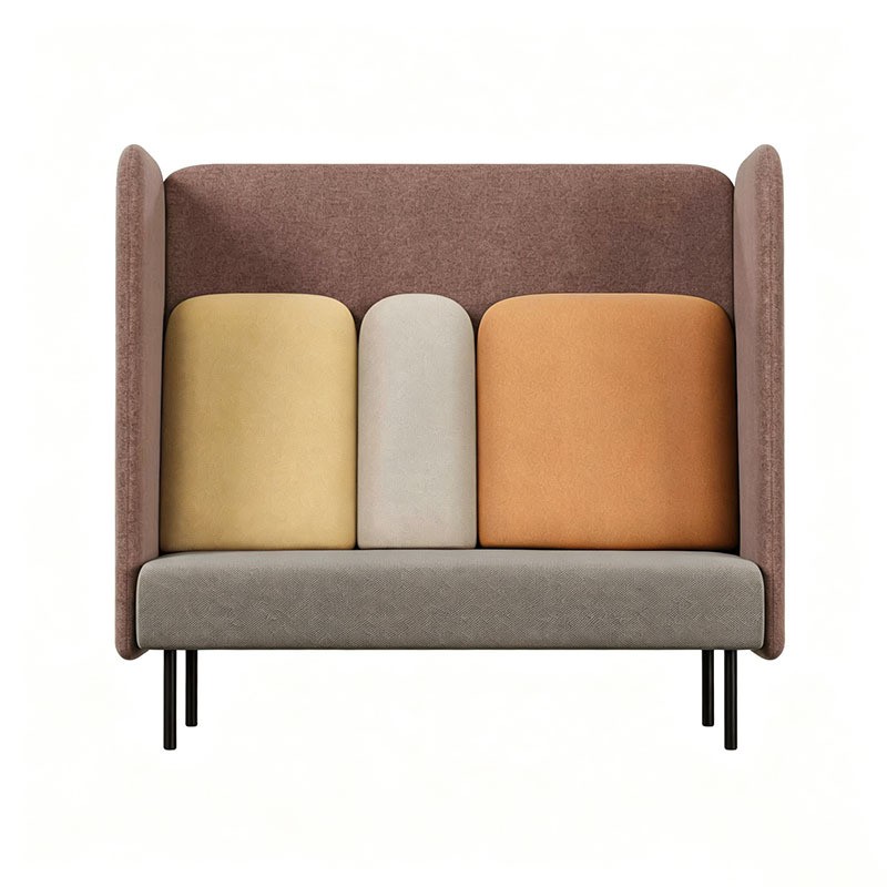 High-Back Privacy Lounge Sofa | Single & Double Seater Booth Seating - Image 3