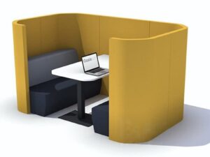 High Back Privacy Booth Sofa | Face-to-Face Office Meeting Seating