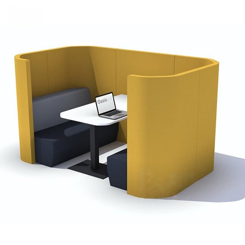 High Back Privacy Booth Sofa | Face-to-Face Office Meeting Seating