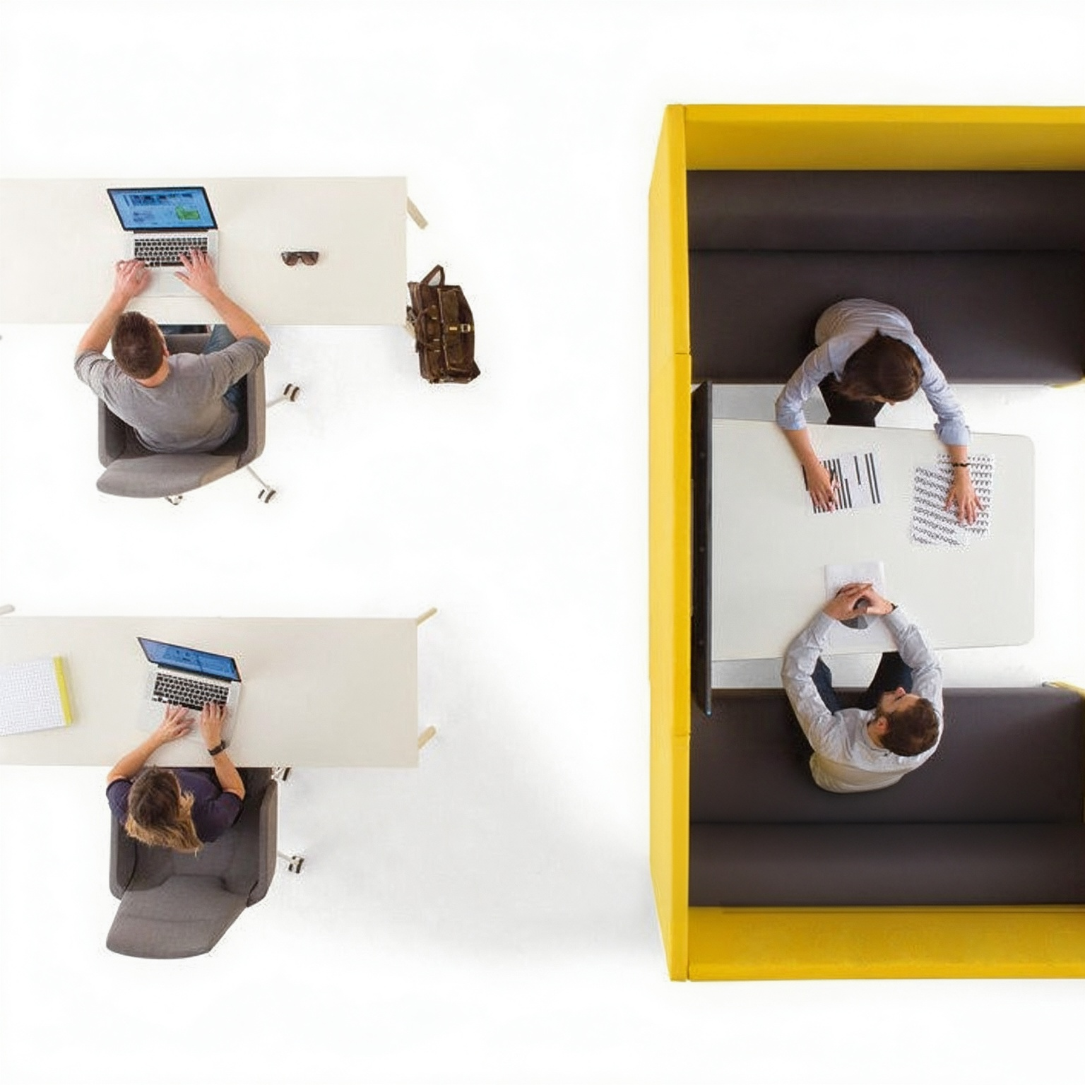 High-Back Privacy Modular Sofa | Modern Public Lounge Booth Seating - Image 3