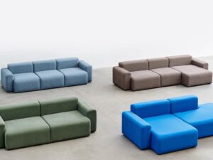 Low Profile Modular Sofa | Modern Straight-Line Lounge Seating for Public Spaces