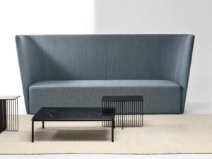 High Back Privacy Sofa | Modern 3-Seater Lounge Sofa for Public Spaces