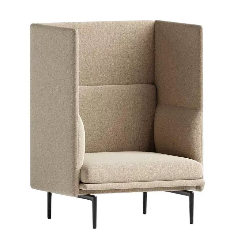 High-Back Privacy Lounge Chair | Modern Single Office Focus Seating - Image 5