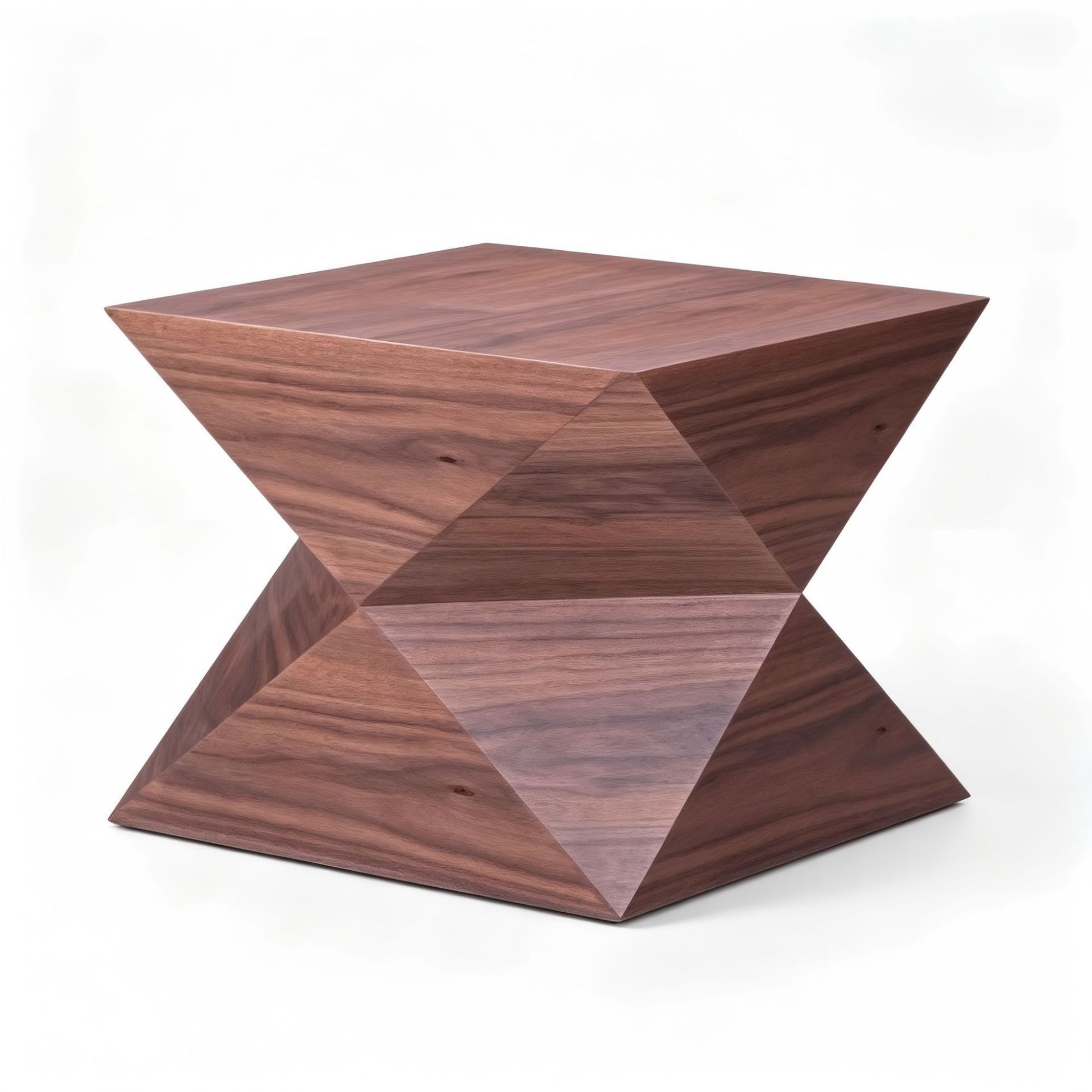 Modern Round Wood Coffee Table | Minimalist Sculptural Lounge Table - Image 5