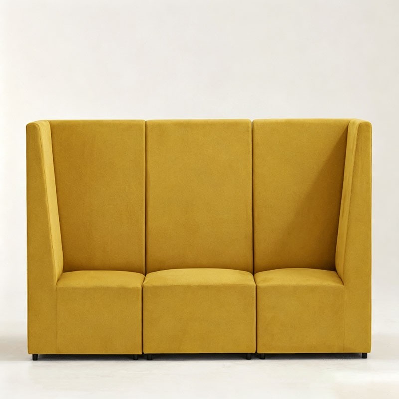 High-Back 3-Seater Privacy Sofa | Commercial Meeting Lounge Seating - Image 2