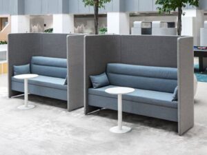High Back Privacy Booth Sofa | Modern Multi-Seat Lounge Seating for Public Spaces