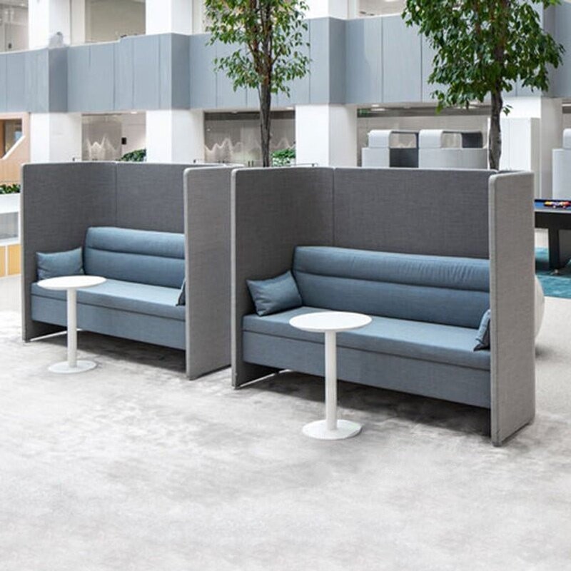 High Back Privacy Booth Sofa | Modern Multi-Seat Lounge Seating for Public Spaces