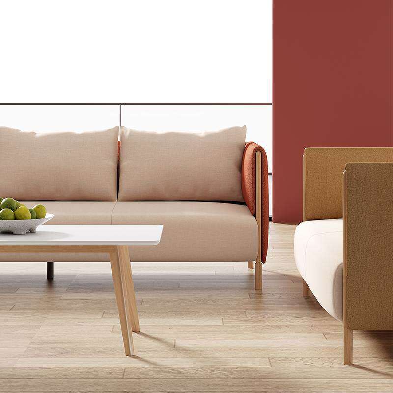 Modern Two-Tone Office Lounge Sofa | Commercial 2 & 3 Seater Reception Sofa - Image 4