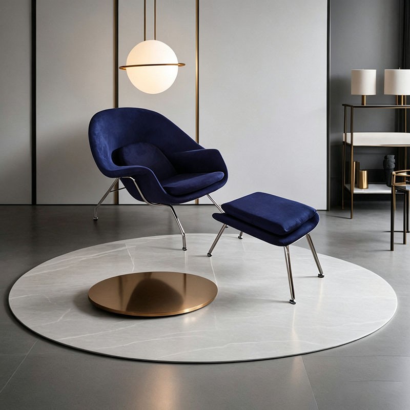 Modern Lounge Chair with Ottoman | Upholstered Accent Chair for Commercial Spaces