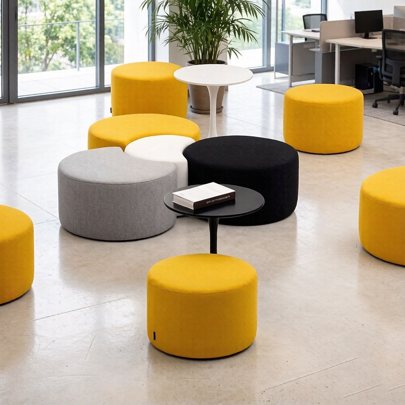 Modular Lounge Ottoman | Modern Multifunctional Upholstered Seating for Public Spaces - Image 4